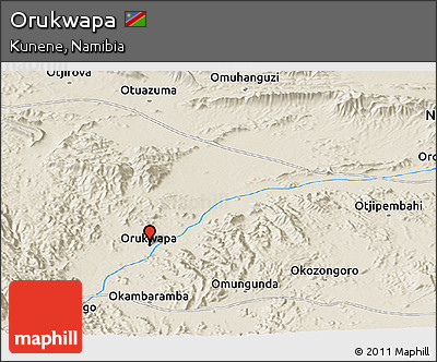 Shaded Relief Panoramic Map of Orukwapa