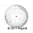 Outline Map of the Area around 18° 1' 4" S, 141° 1' 30" W, rectangular outline