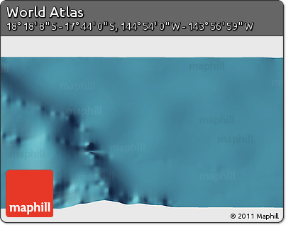 Satellite 3D Map of the Area around 18° 1' 4" S, 144° 25' 30" W