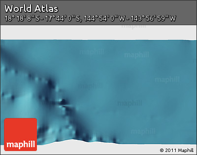 Satellite 3D Map of the Area around 18° 1' 4" S, 144° 25' 30" W