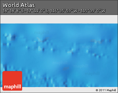 Physical 3D Map of the Area around 18° 1' 4" S, 146° 7' 30" W