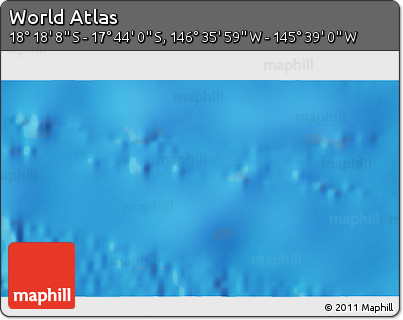 Physical 3D Map of the Area around 18° 1' 4" S, 146° 7' 30" W