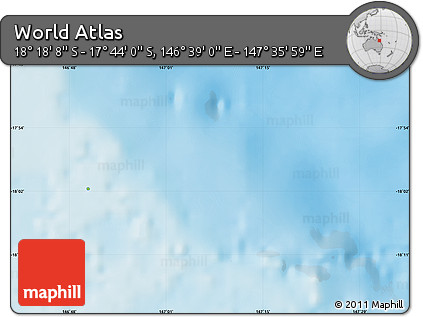 Physical Map of the Area around 18° 1' 4" S, 147° 7' 30" E