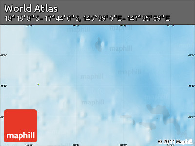 Physical Map of the Area around 18° 1' 4" S, 147° 7' 30" E