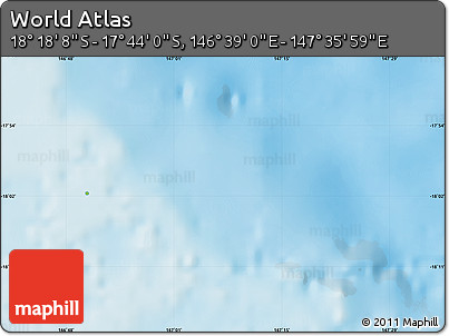 Physical Map of the Area around 18° 1' 4" S, 147° 7' 30" E