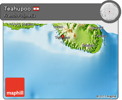 Physical 3D Map of Teahupoo