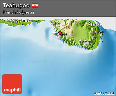 Physical 3D Map of Teahupoo