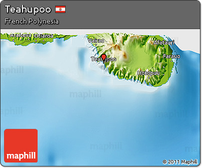 Physical 3D Map of Teahupoo
