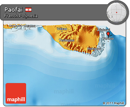 Political 3D Map of Paofai