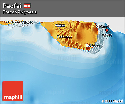 Political 3D Map of Paofai