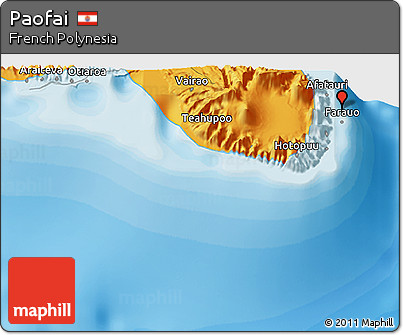 Political 3D Map of Paofai