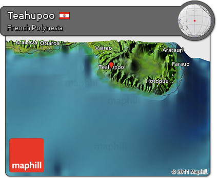 Satellite 3D Map of Teahupoo