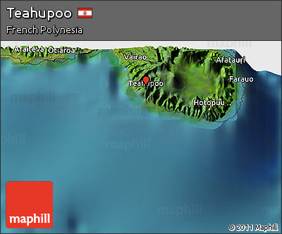 Satellite 3D Map of Teahupoo