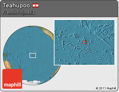 Satellite Location Map of Teahupoo