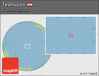 Savanna Style Location Map of Teahupoo