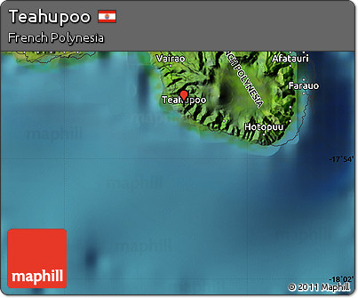 Satellite Map of Teahupoo