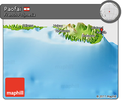 Physical Panoramic Map of Paofai