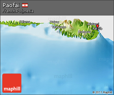 Physical Panoramic Map of Paofai