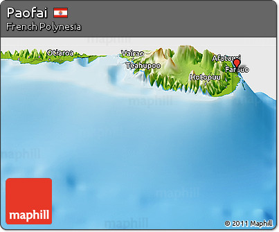 Physical Panoramic Map of Paofai
