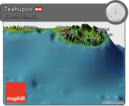 Satellite Panoramic Map of Teahupoo