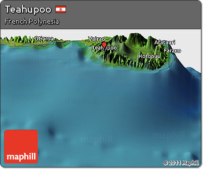 Satellite Panoramic Map of Teahupoo