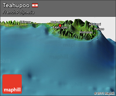 Satellite Panoramic Map of Teahupoo