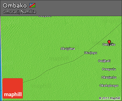 Political 3D Map of Ombako