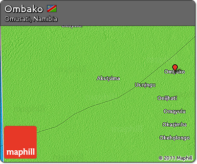 Political 3D Map of Ombako