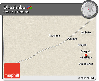 Shaded Relief 3D Map of Okazimba