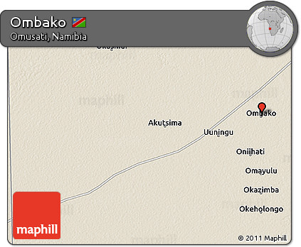 Shaded Relief 3D Map of Ombako