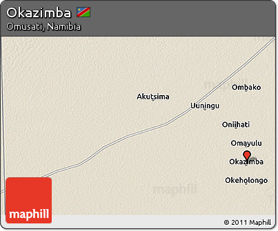Shaded Relief 3D Map of Okazimba