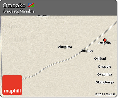 Shaded Relief 3D Map of Ombako