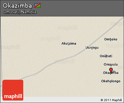 Shaded Relief 3D Map of Okazimba