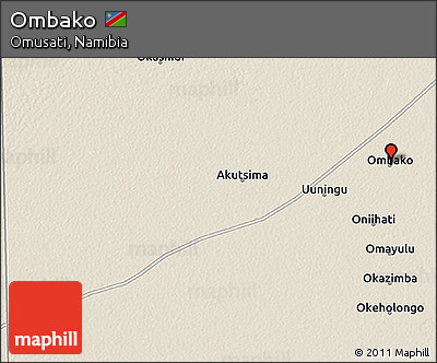 Shaded Relief 3D Map of Ombako
