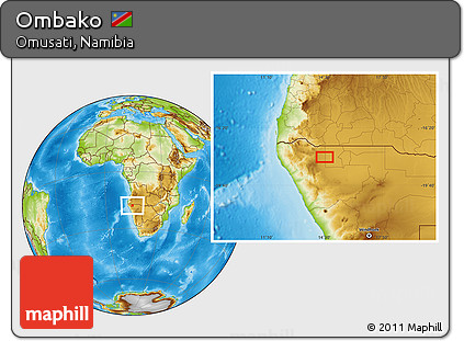 Physical Location Map of Ombako