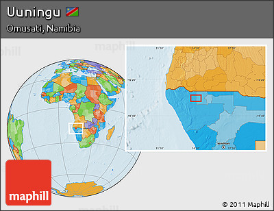 Political Location Map of Uuningu