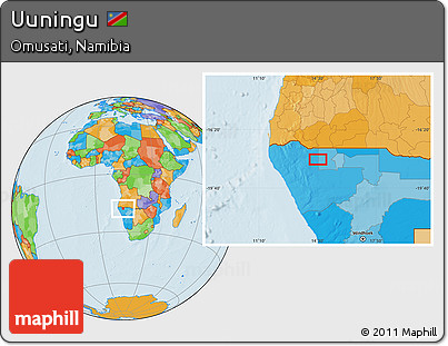 Political Location Map of Uuningu