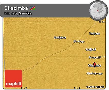 Physical Map of Okazimba