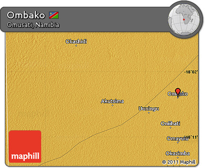 Physical Map of Ombako