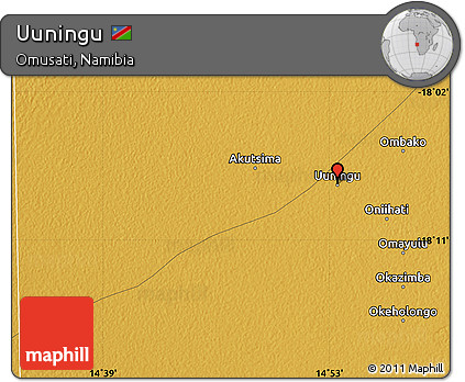 Physical Map of Uuningu