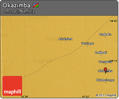 Physical Map of Okazimba