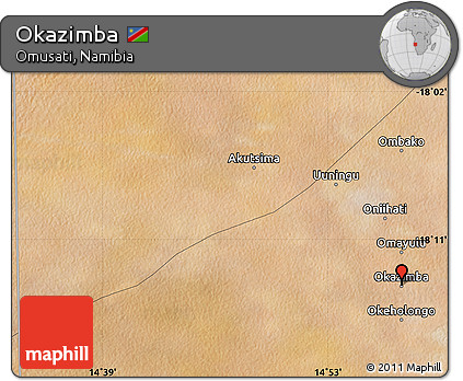 Satellite Map of Okazimba