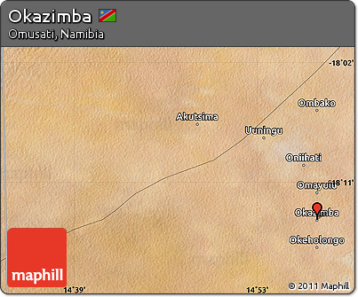 Satellite Map of Okazimba