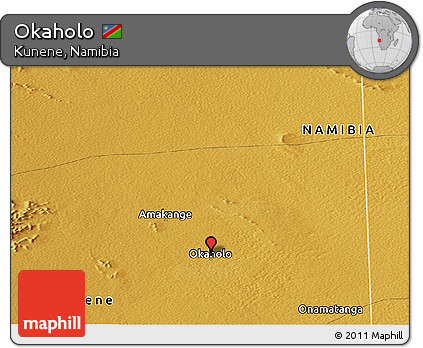Physical Panoramic Map of Okaholo