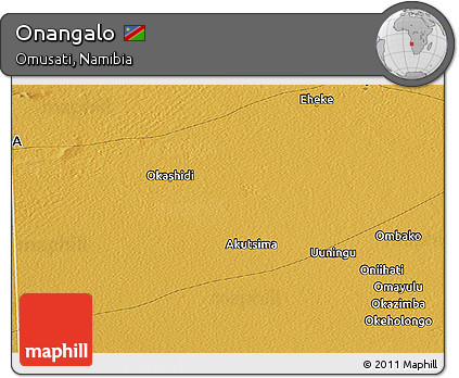 Physical Panoramic Map of Onangalo