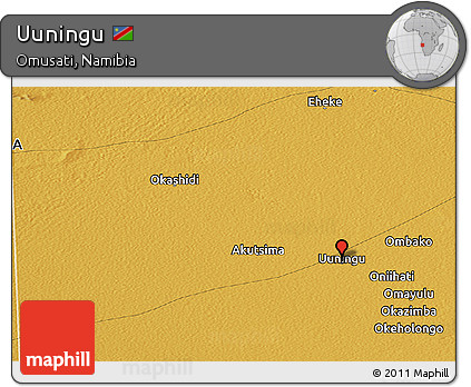 Physical Panoramic Map of Uuningu