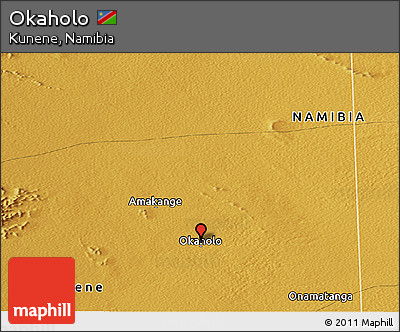 Physical Panoramic Map of Okaholo