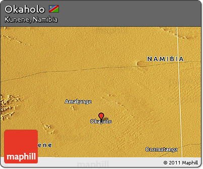 Physical Panoramic Map of Okaholo