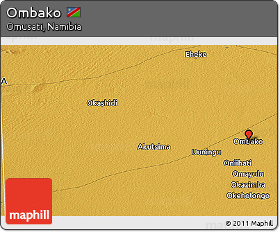 Physical Panoramic Map of Ombako