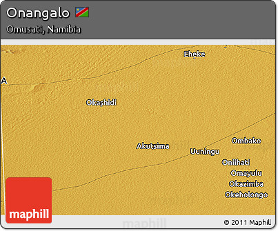 Physical Panoramic Map of Onangalo